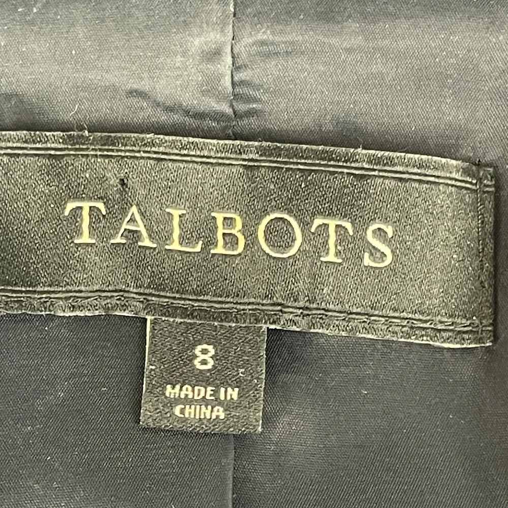 Talbots Stretch Corduroy Blazer Jacket 8 Blue Equestrian Gold Buttons Classic‎